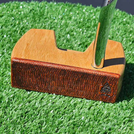 Osage Orange wood and Padauk Woodrich putter blank for custom engraving