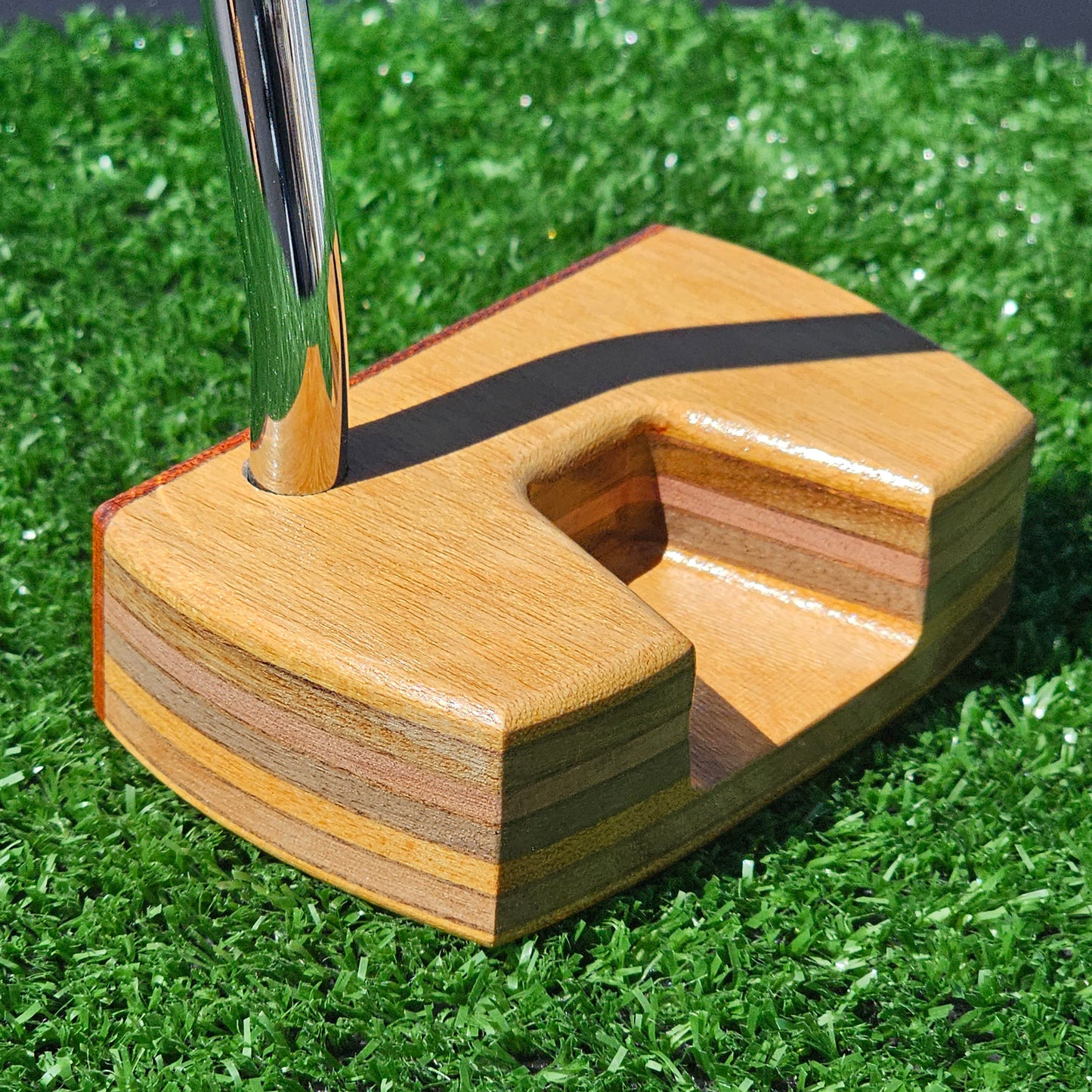 Osage Orange wood and Padauk Woodrich putter blank for custom engraving