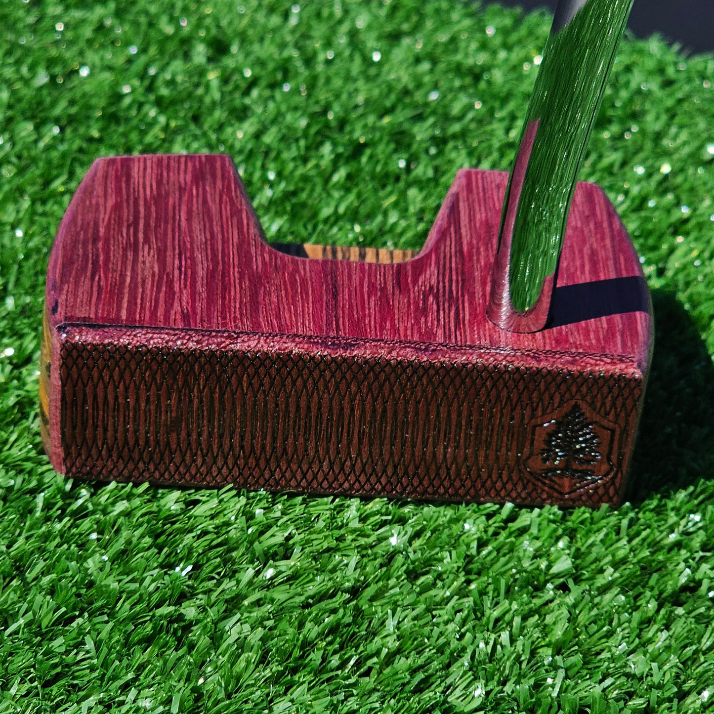 Purpleheart with layered zebrawood body Woodrich putter style