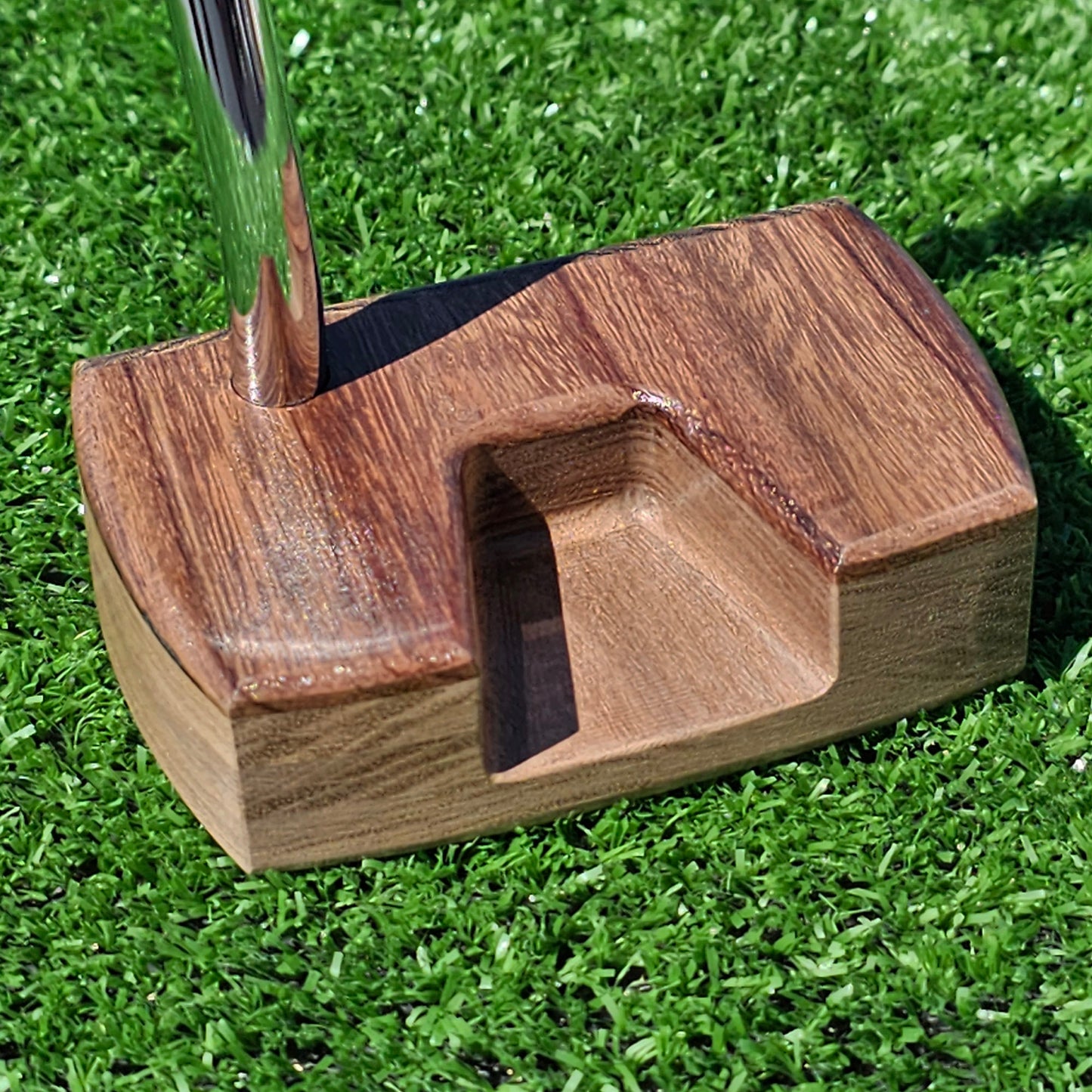 Bolivian Rosewood and walnut woodrich regal putter