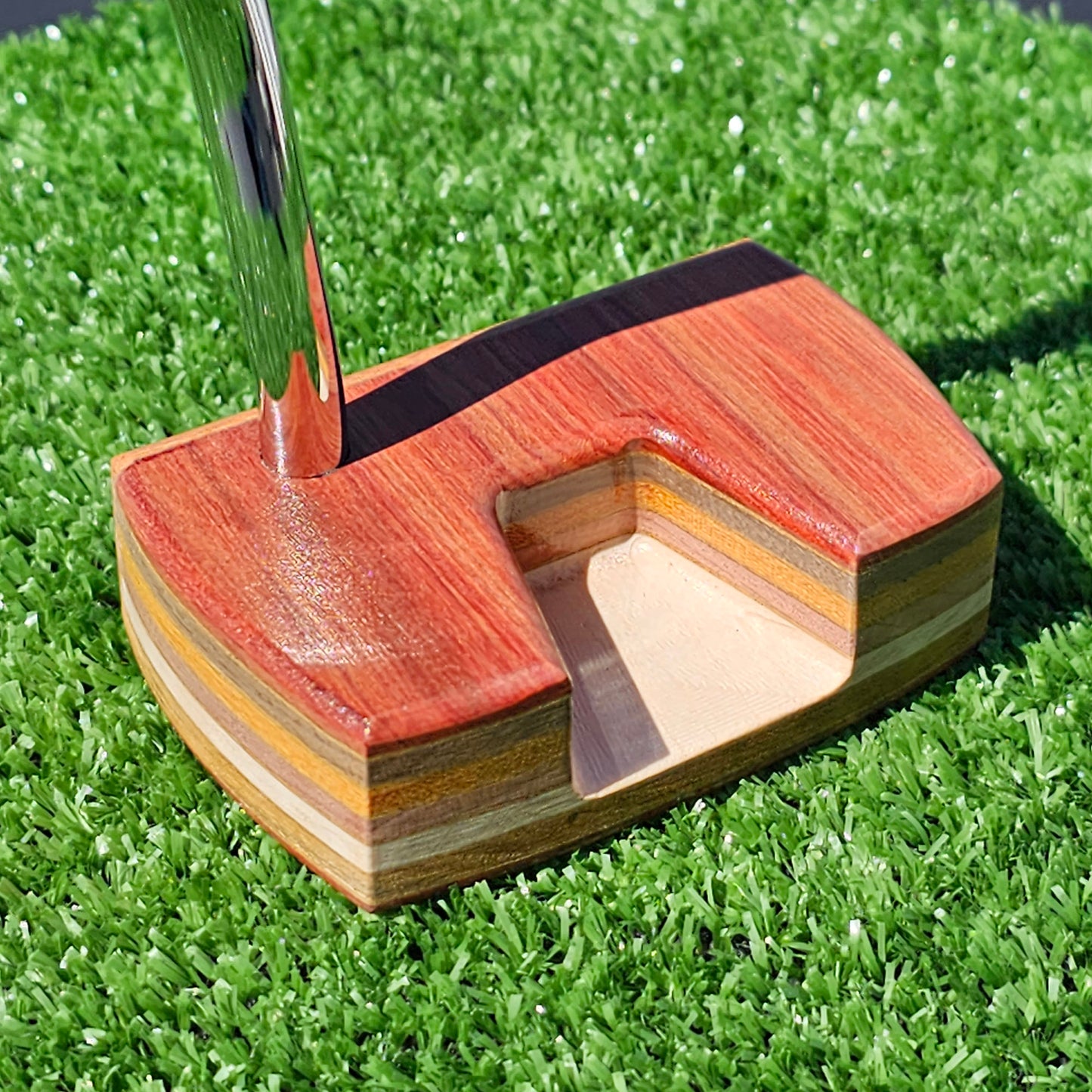 Bloodwood and Osange Orange blank putter for custom engraving