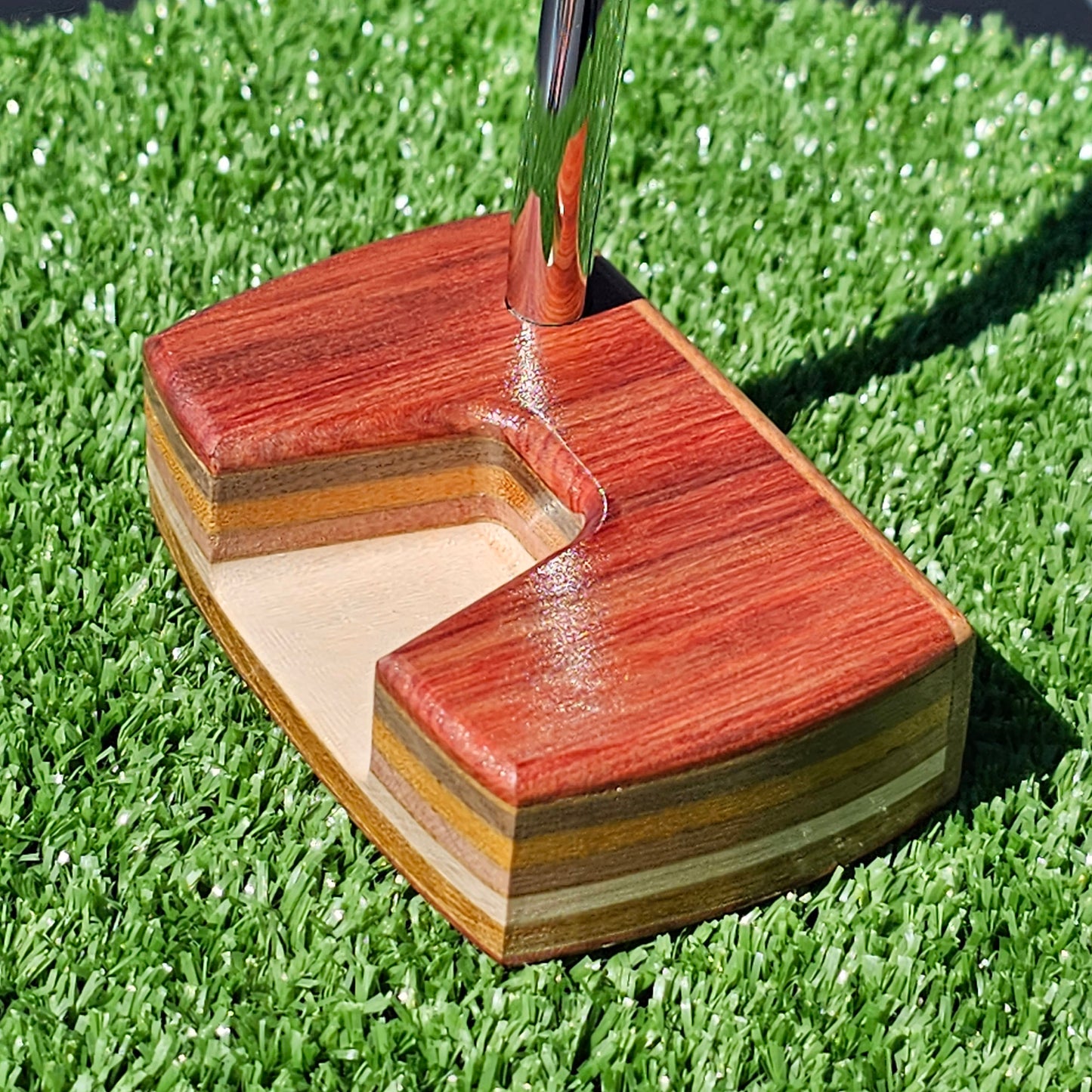 Bloodwood and Osange Orange blank putter for custom engraving