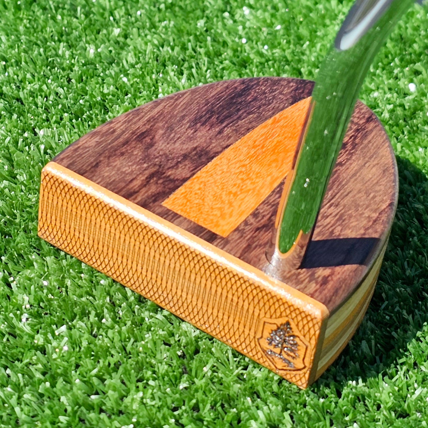 Bolivian Rosewood and Osage Orange wood blank putter for custom engraving