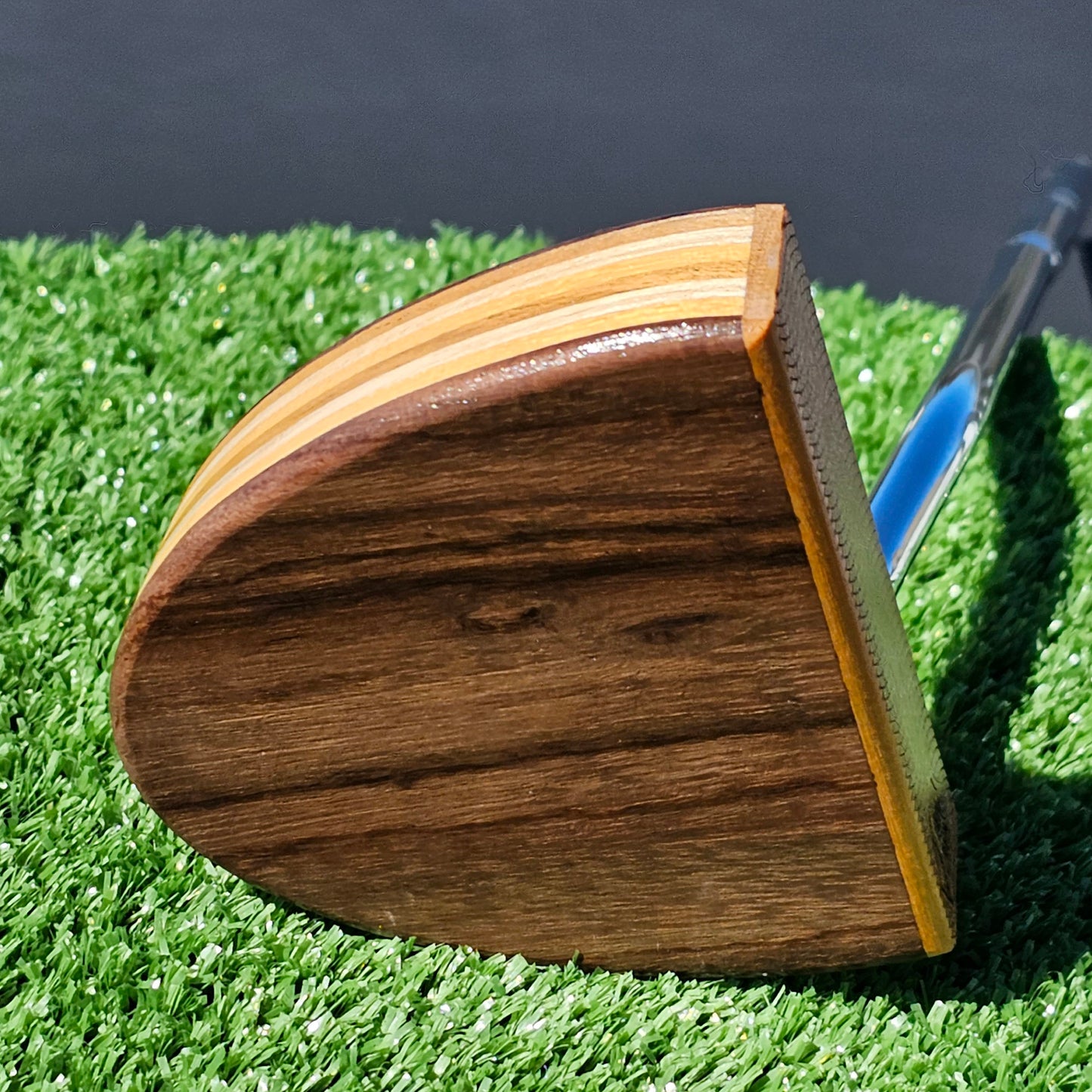 Bolivian Rosewood and Osage Orange wood blank putter for custom engraving