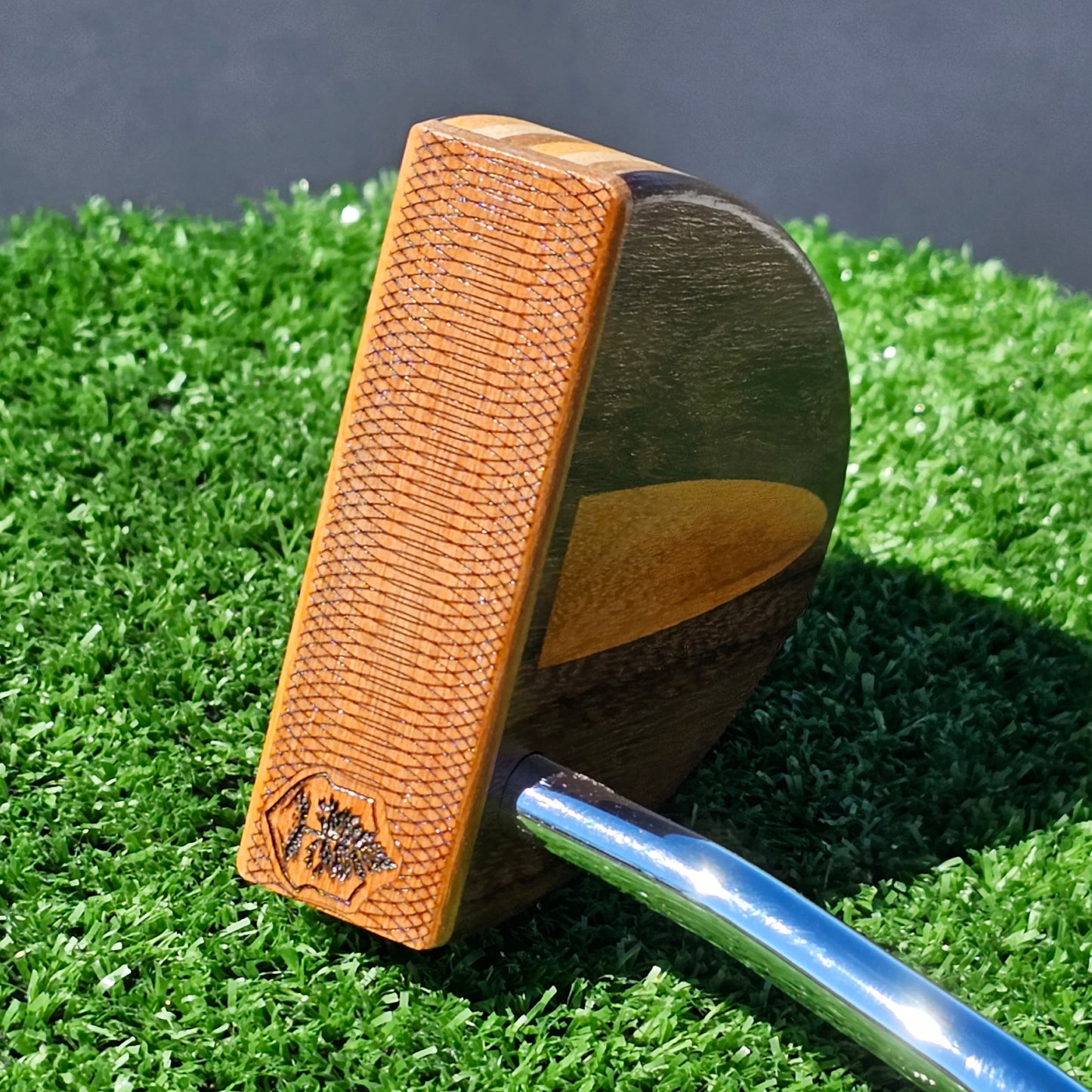 Bolivian Rosewood and Osage Orange wood blank putter for custom engraving