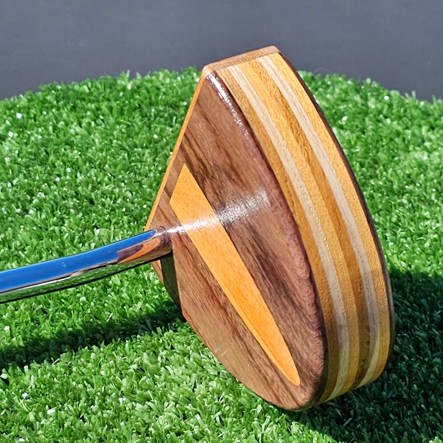 Bolivian Rosewood and Osage Orange wood blank putter for custom engraving