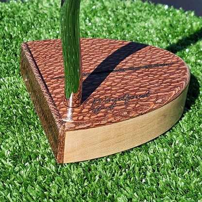 Curly Maple Body putter with Lacewood top and face plate