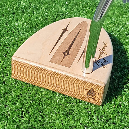 Curly Maple and Walnut face and inlay woodford style putter