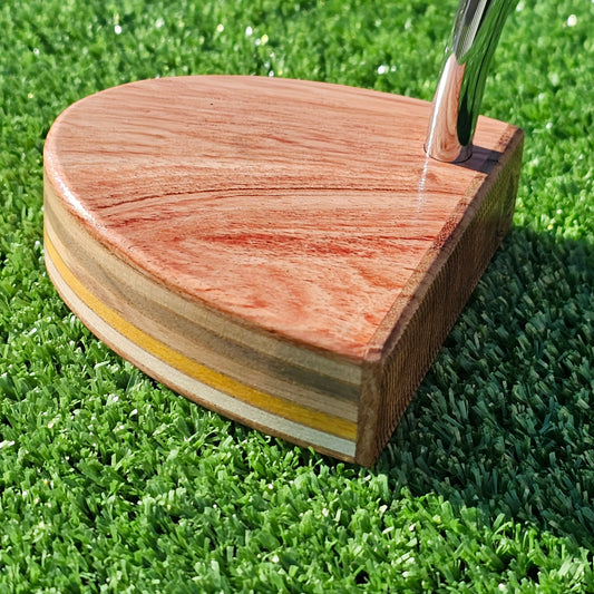 Babinga and various layered wood body wood blank putter for custom engraving