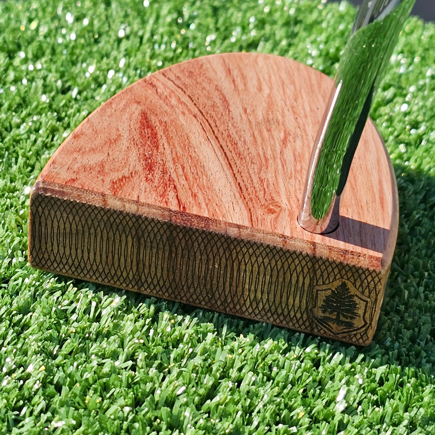 Babinga and various layered wood body wood blank putter for custom engraving