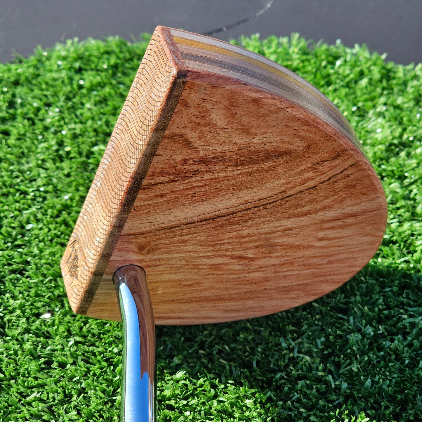 Babinga and various layered wood body wood blank putter for custom engraving