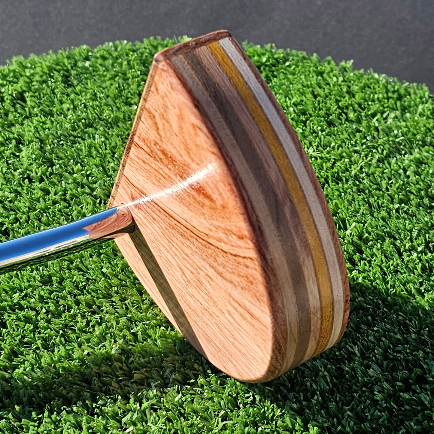 Babinga and various layered wood body wood blank putter for custom engraving