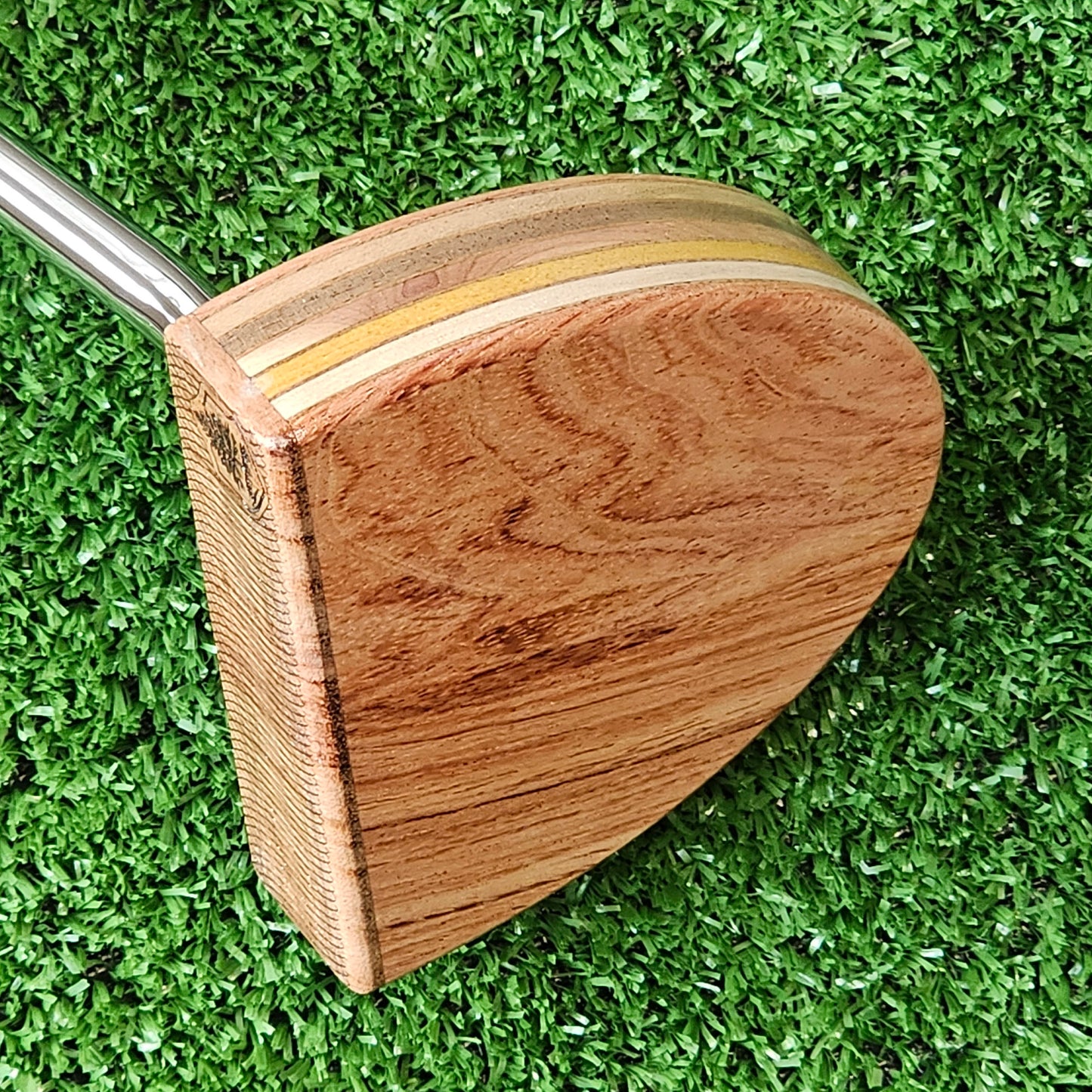 Babinga and various layered wood body wood blank putter for custom engraving