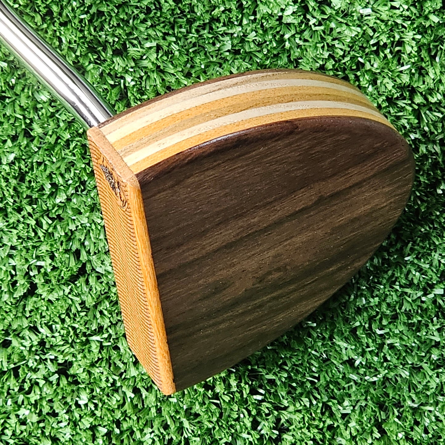 Bolivian Rosewood and Osage Orange wood blank putter for custom engraving