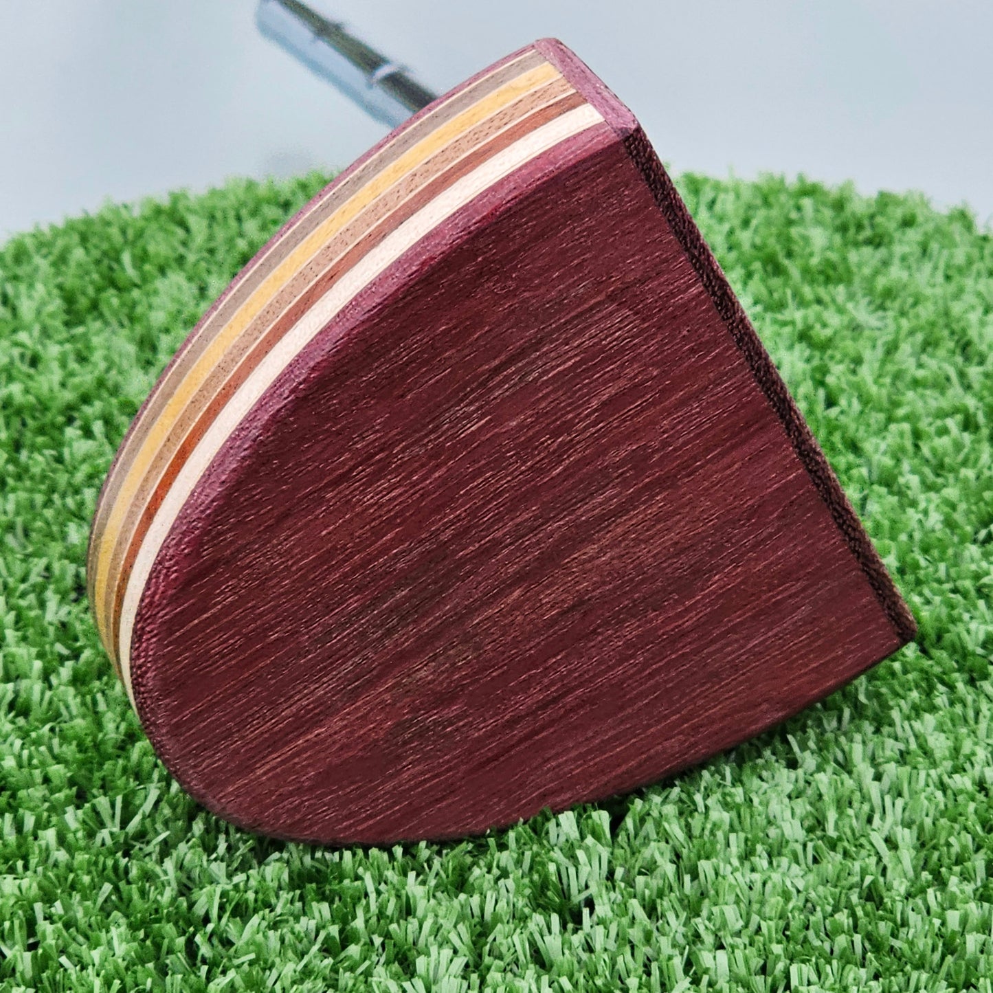 Purpleheart and various layered body blank putter for custom engraving