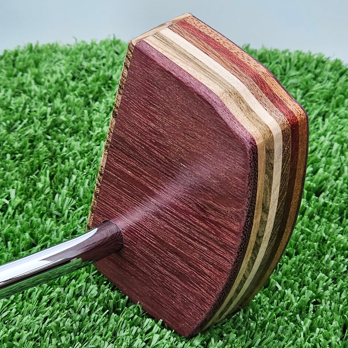 Purpleheart Zebrawood and various layered body blank putter for custom engraving