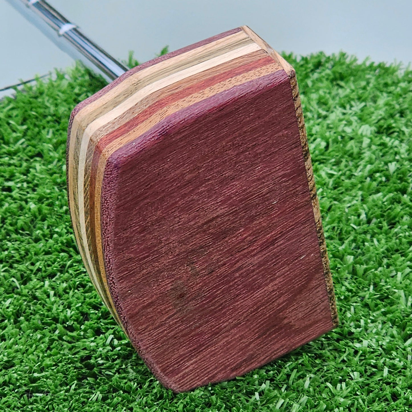 Purpleheart Zebrawood and various layered body blank putter for custom engraving