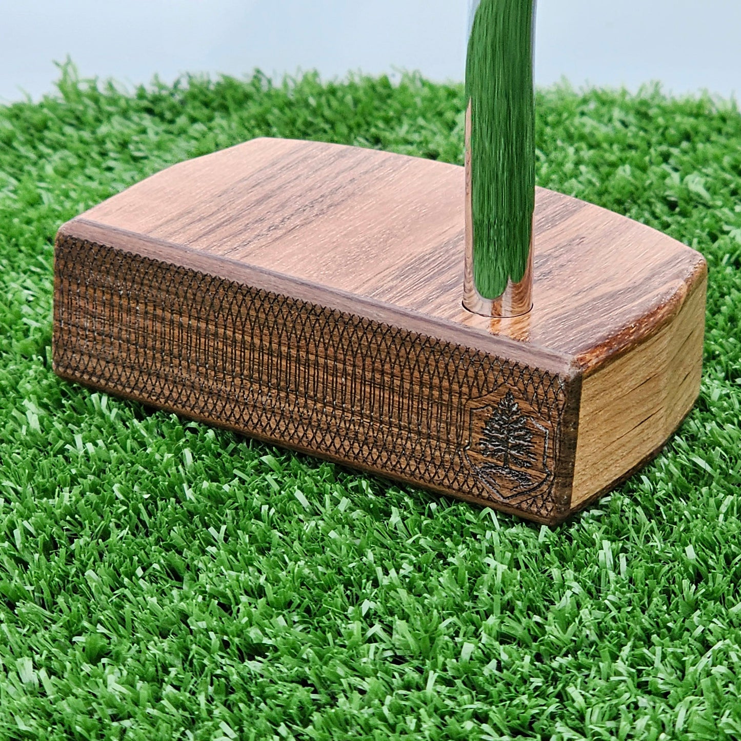 Tigerwood and Hard Oak blank putter for custom engraving