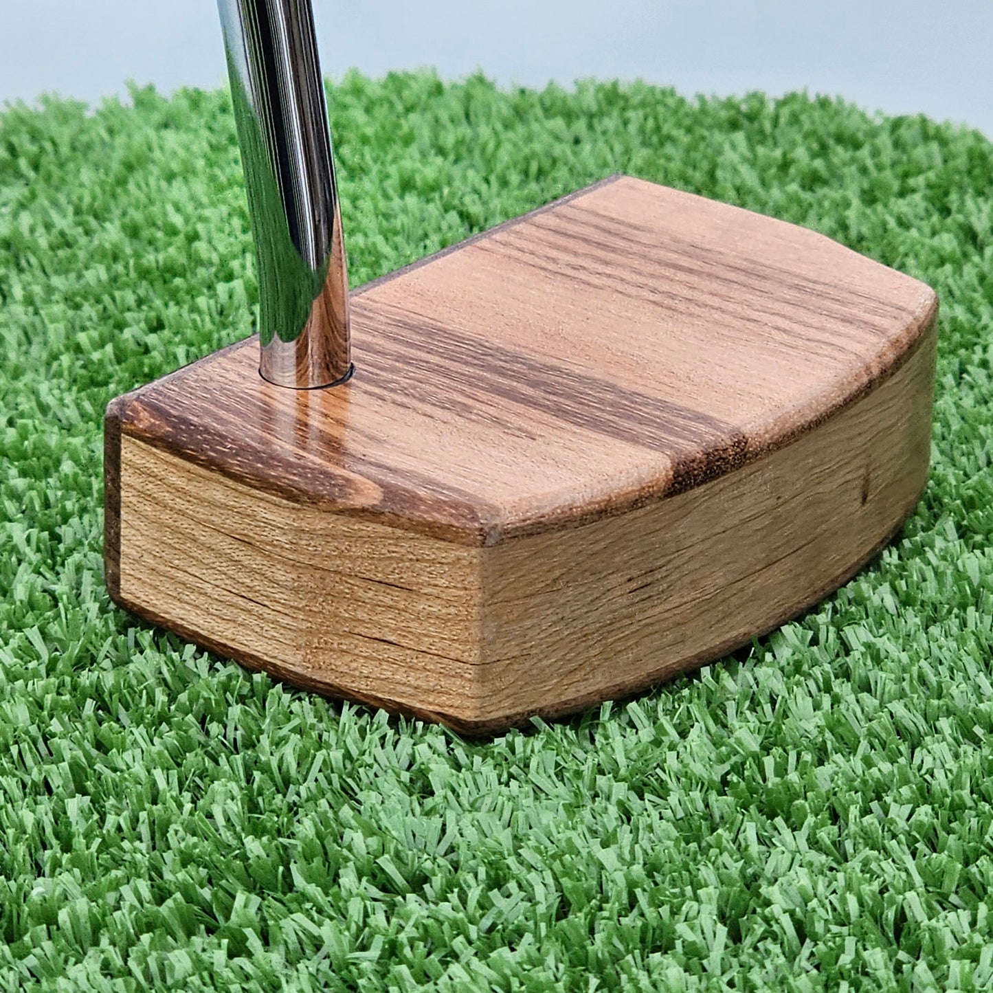 Tigerwood and Hard Oak blank putter for custom engraving