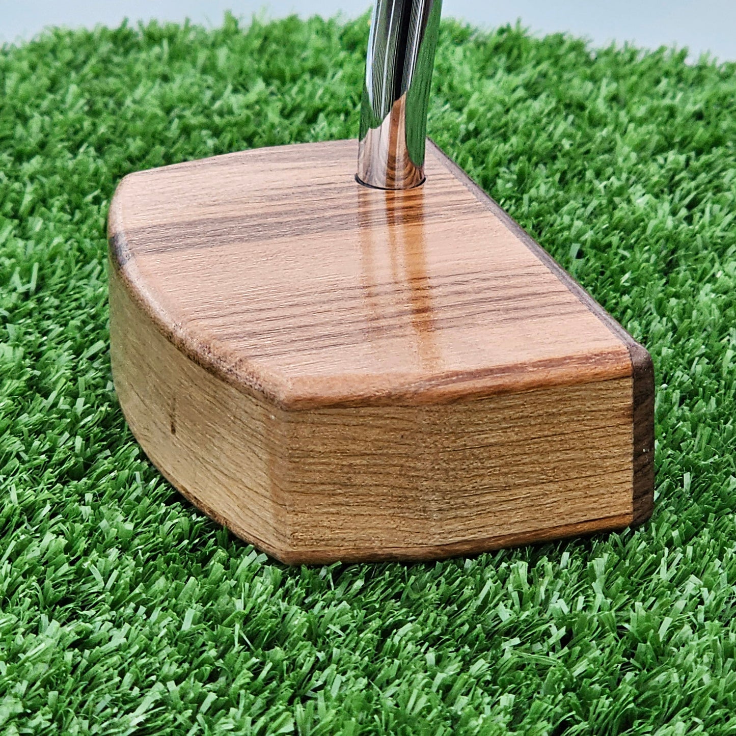 Tigerwood and Hard Oak blank putter for custom engraving