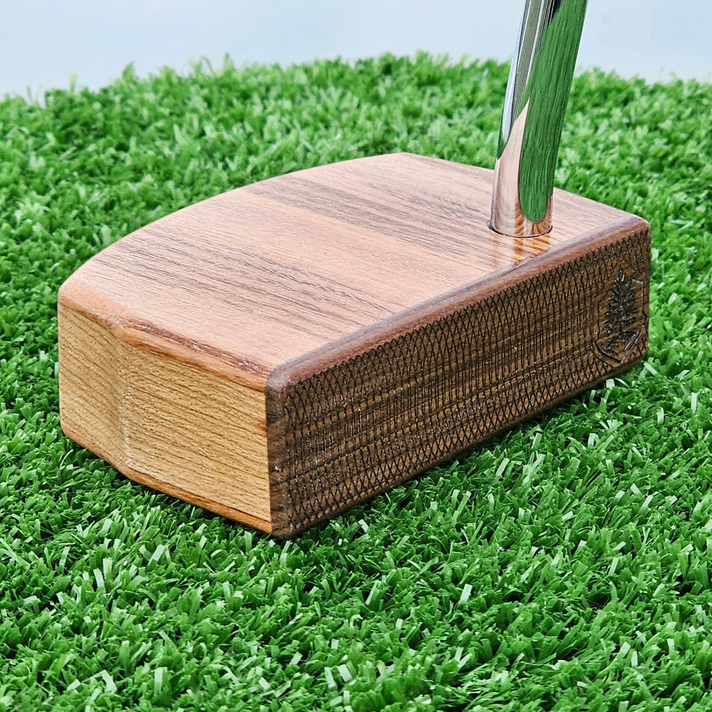 Tigerwood and Hard Oak blank putter for custom engraving