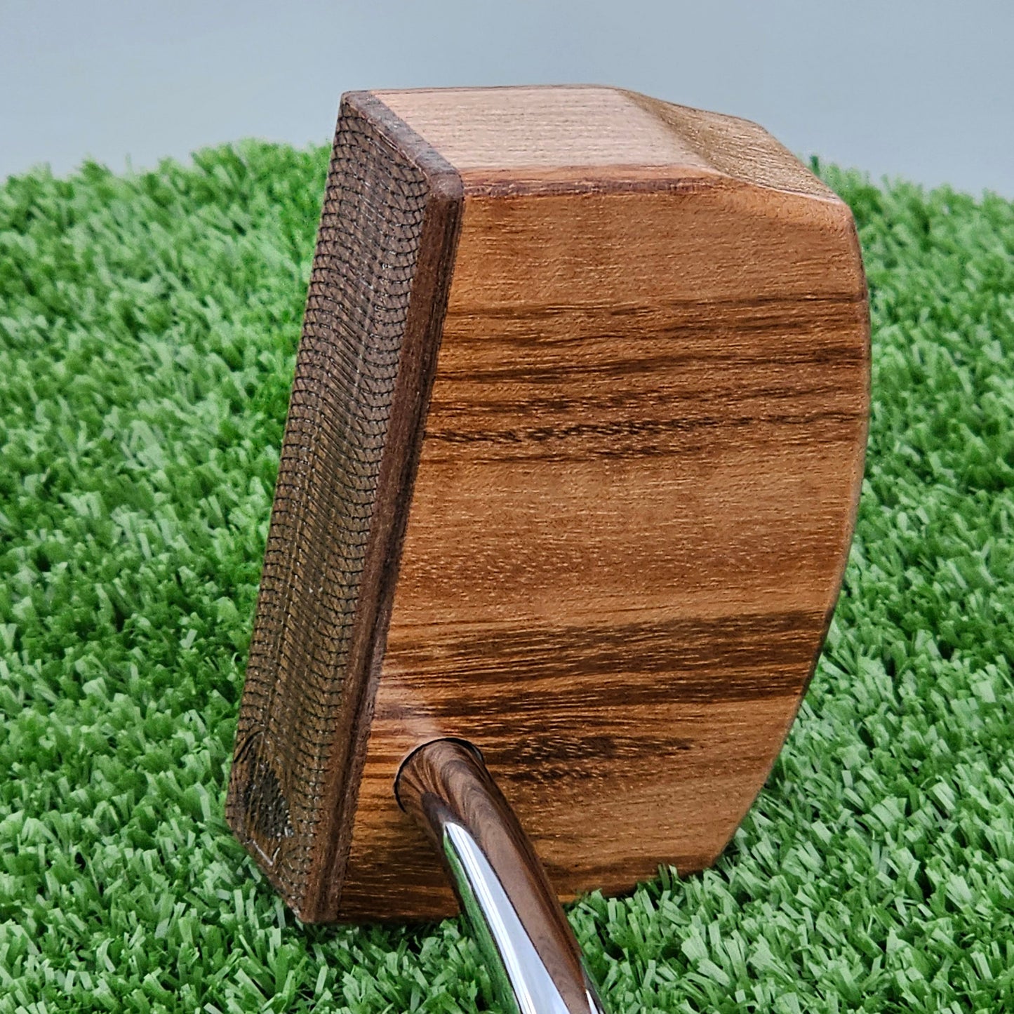 Tigerwood and Hard Oak blank putter for custom engraving