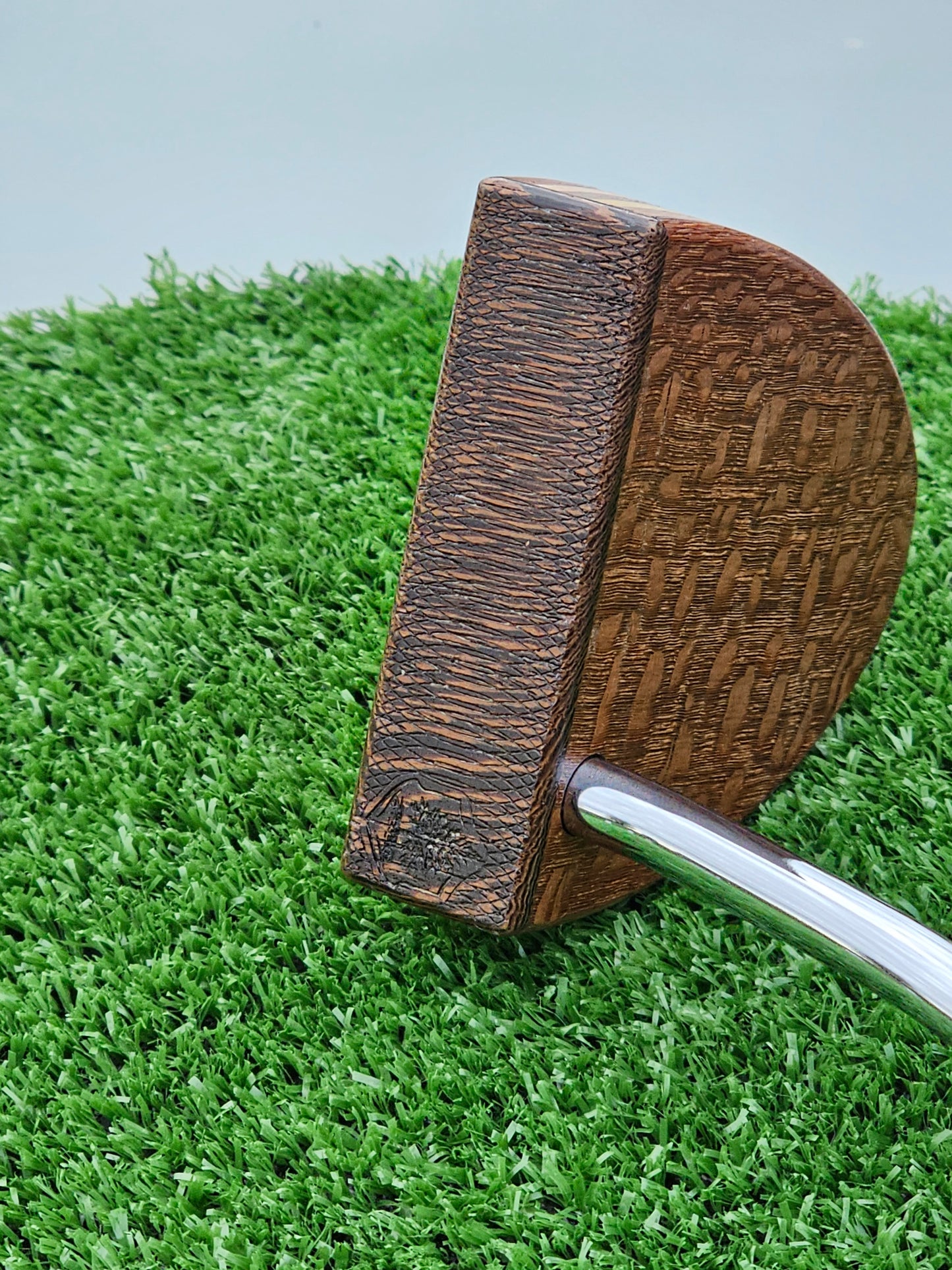 Lacewood wenge and exotic wood layered body blank putter for custom engraving