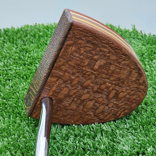 Lacewood wenge and exotic wood layered body blank putter for custom engraving