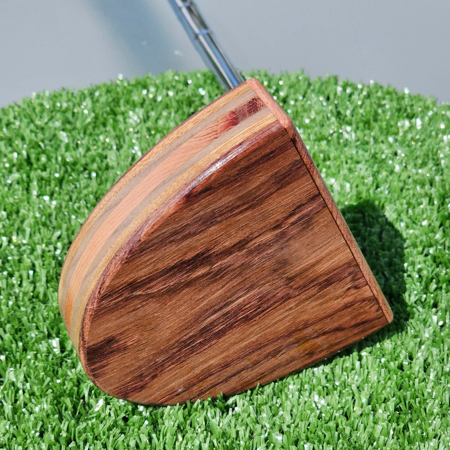 Rosewood and Babinga with layered wood body wood blank putter for custom engraving