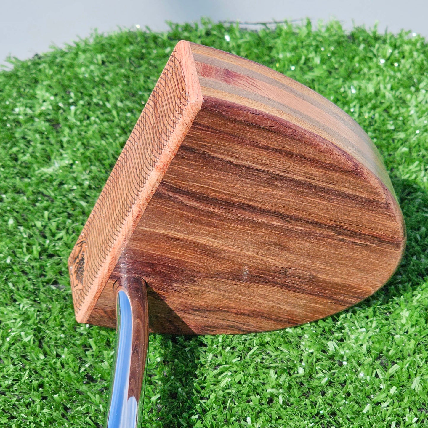 Rosewood and Babinga with layered wood body wood blank putter for custom engraving