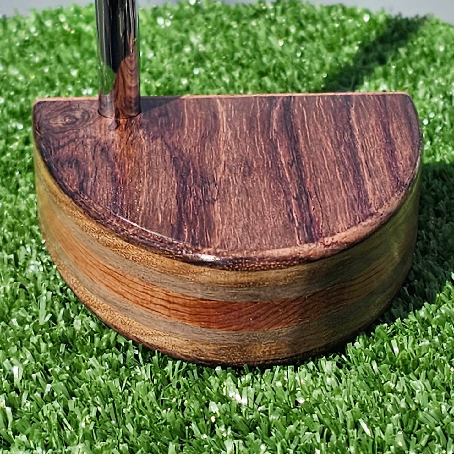 Rosewood and Babinga with layered wood body wood blank putter for custom engraving