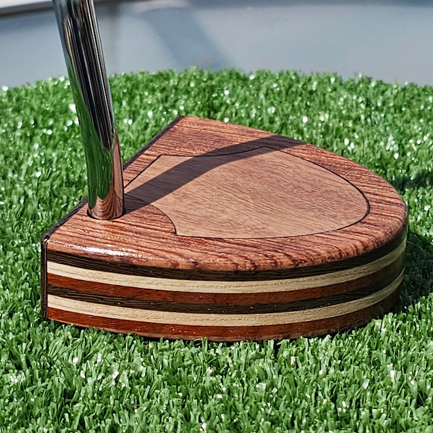 Babinga Wenge and various layered wood body wood blank putter for custom engraving