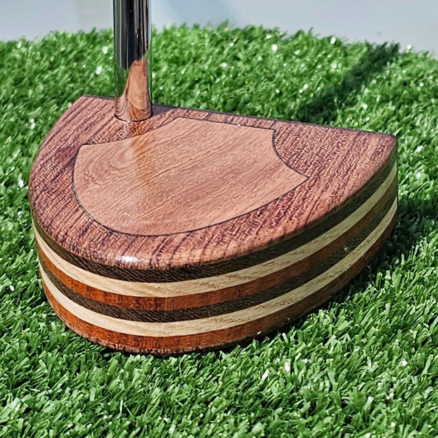 Babinga Wenge and various layered wood body wood blank putter for custom engraving