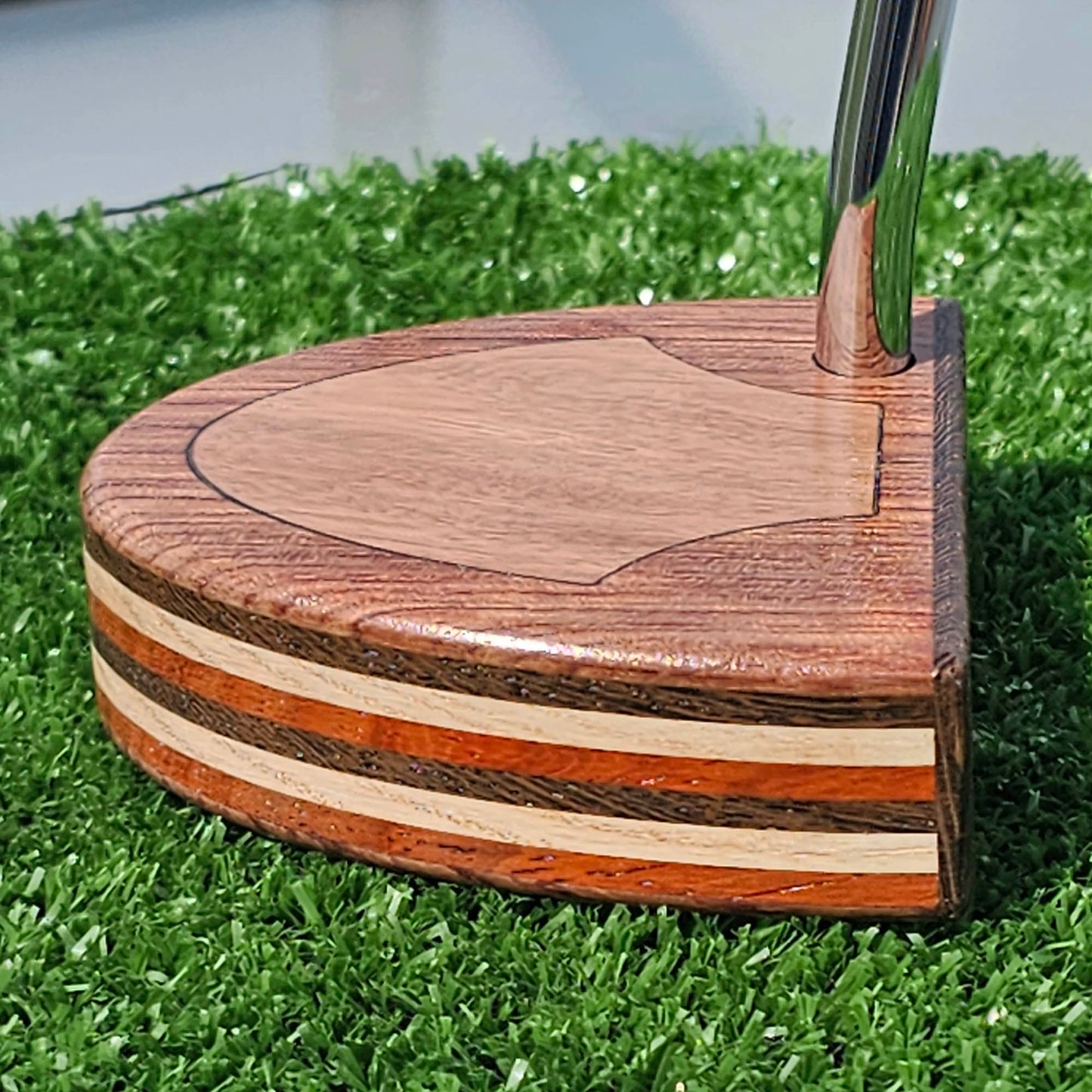 Babinga Wenge and various layered wood body wood blank putter for custom engraving