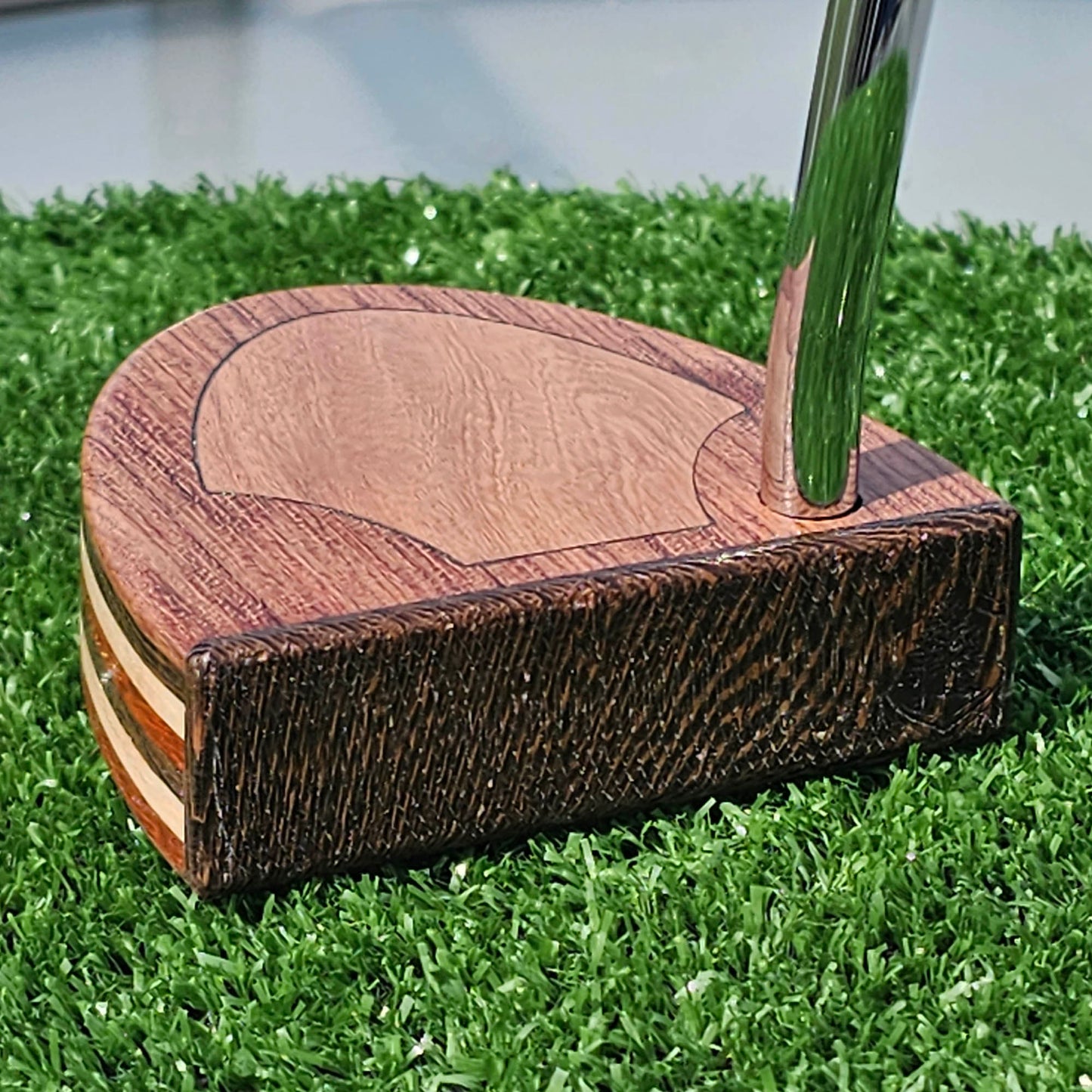 Babinga Wenge and various layered wood body wood blank putter for custom engraving