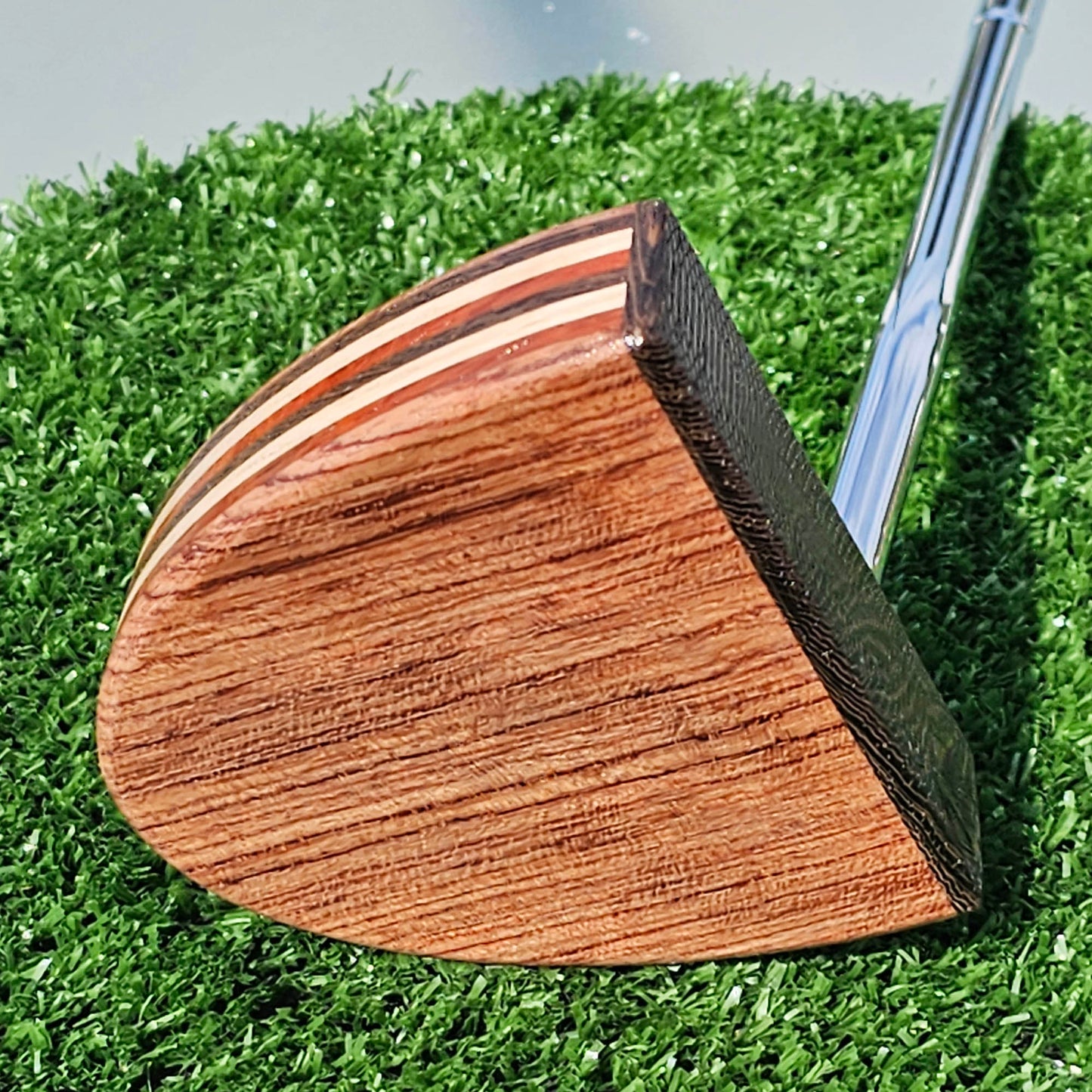 Babinga Wenge and various layered wood body wood blank putter for custom engraving