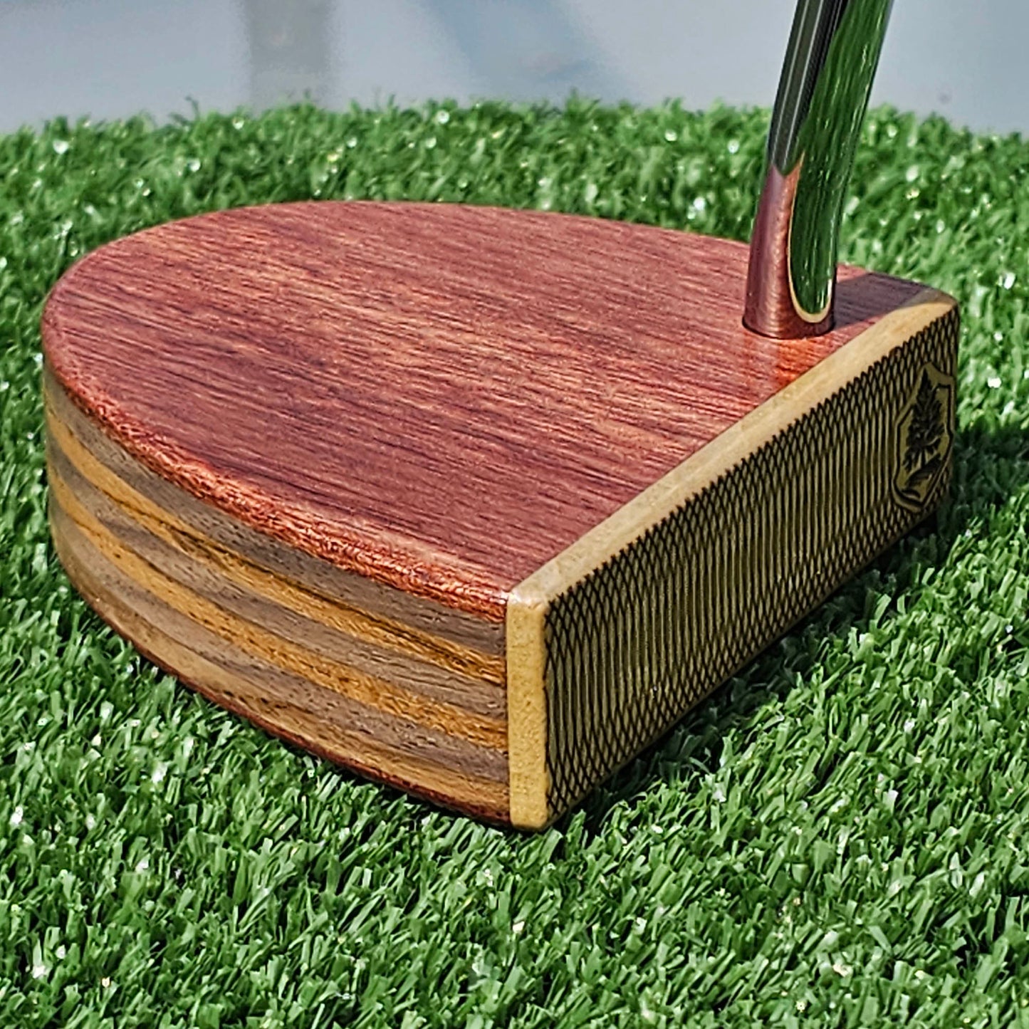 Bloodwood Yellowheart and various layered body blank putter for custom engraving