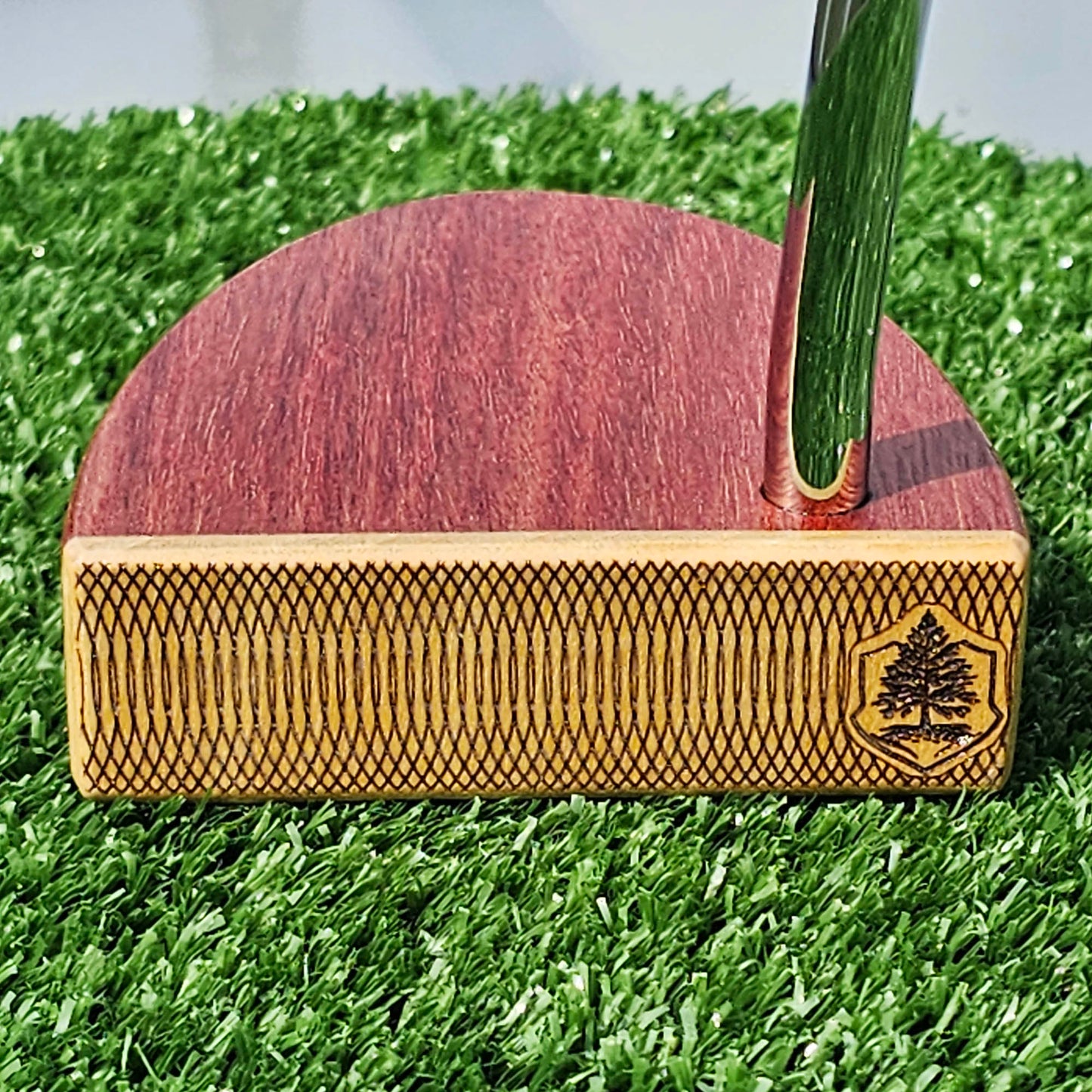 Bloodwood Yellowheart and various layered body blank putter for custom engraving