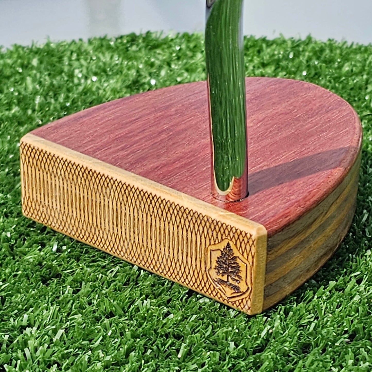 Bloodwood Yellowheart and various layered body blank putter for custom engraving