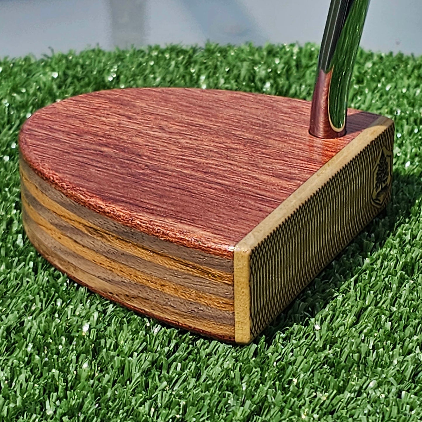 Bloodwood Yellowheart and various layered body blank putter for custom engraving