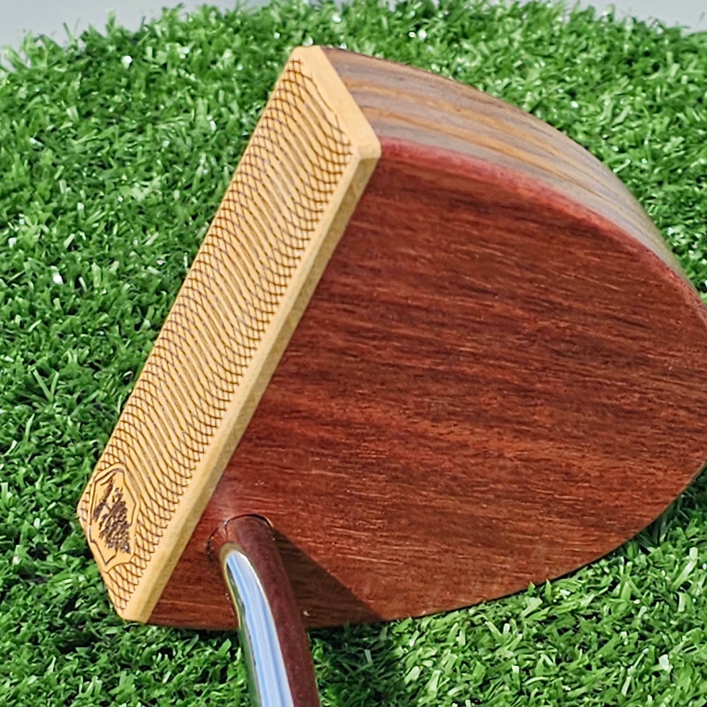 Bloodwood Yellowheart and various layered body blank putter for custom engraving