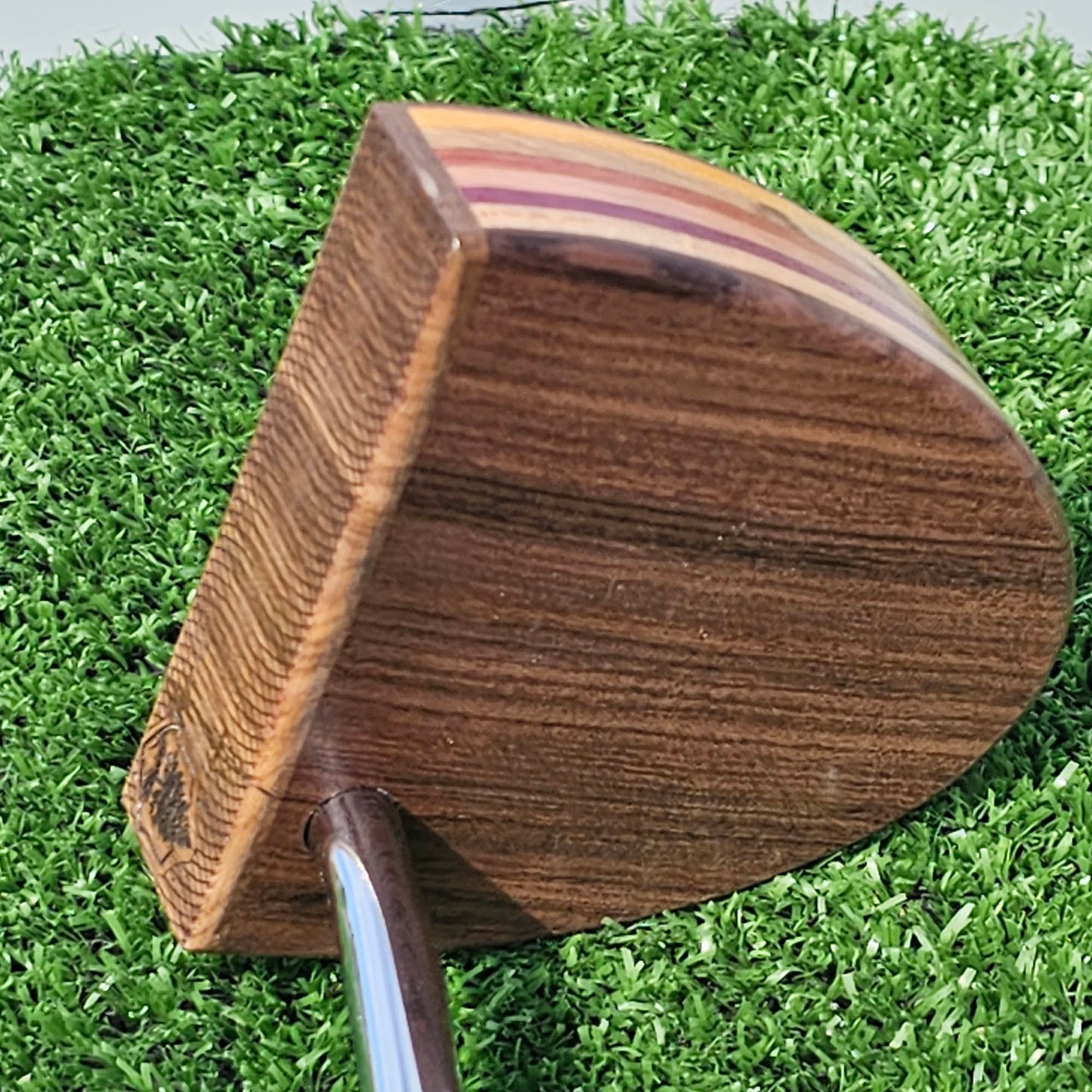 Bolivian Rosewood with layered body wood blank putter for custom engraving