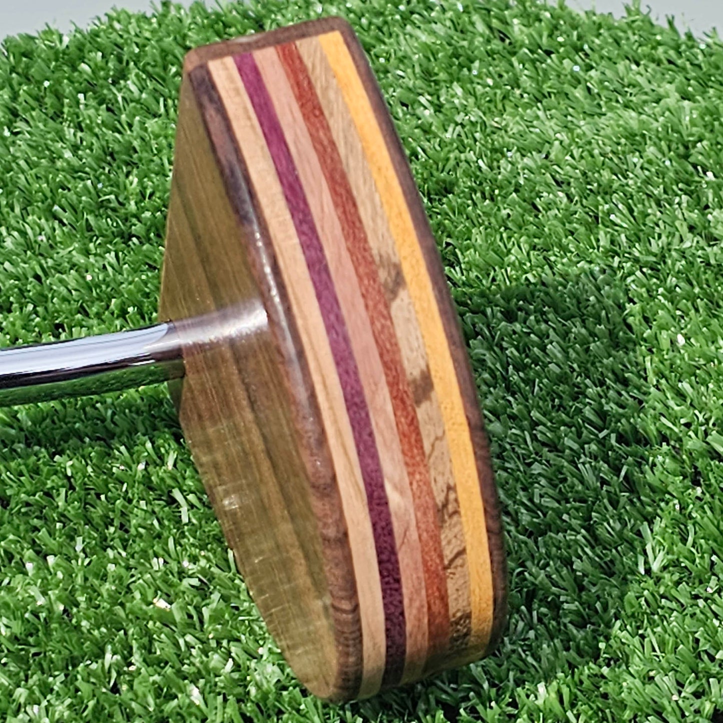 Bolivian Rosewood with layered body wood blank putter for custom engraving