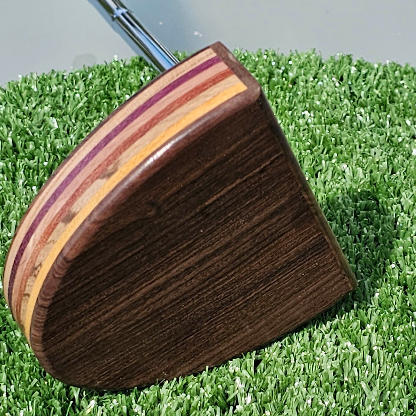 Bolivian Rosewood with layered body wood blank putter for custom engraving