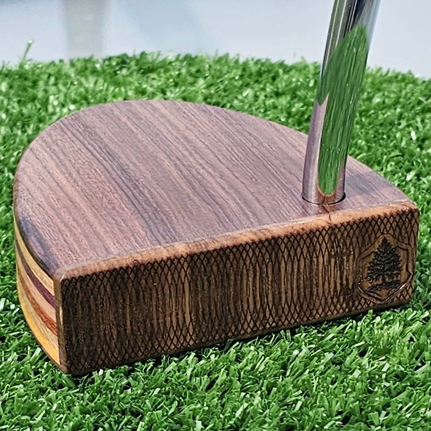 Bolivian Rosewood with layered body wood blank putter for custom engraving