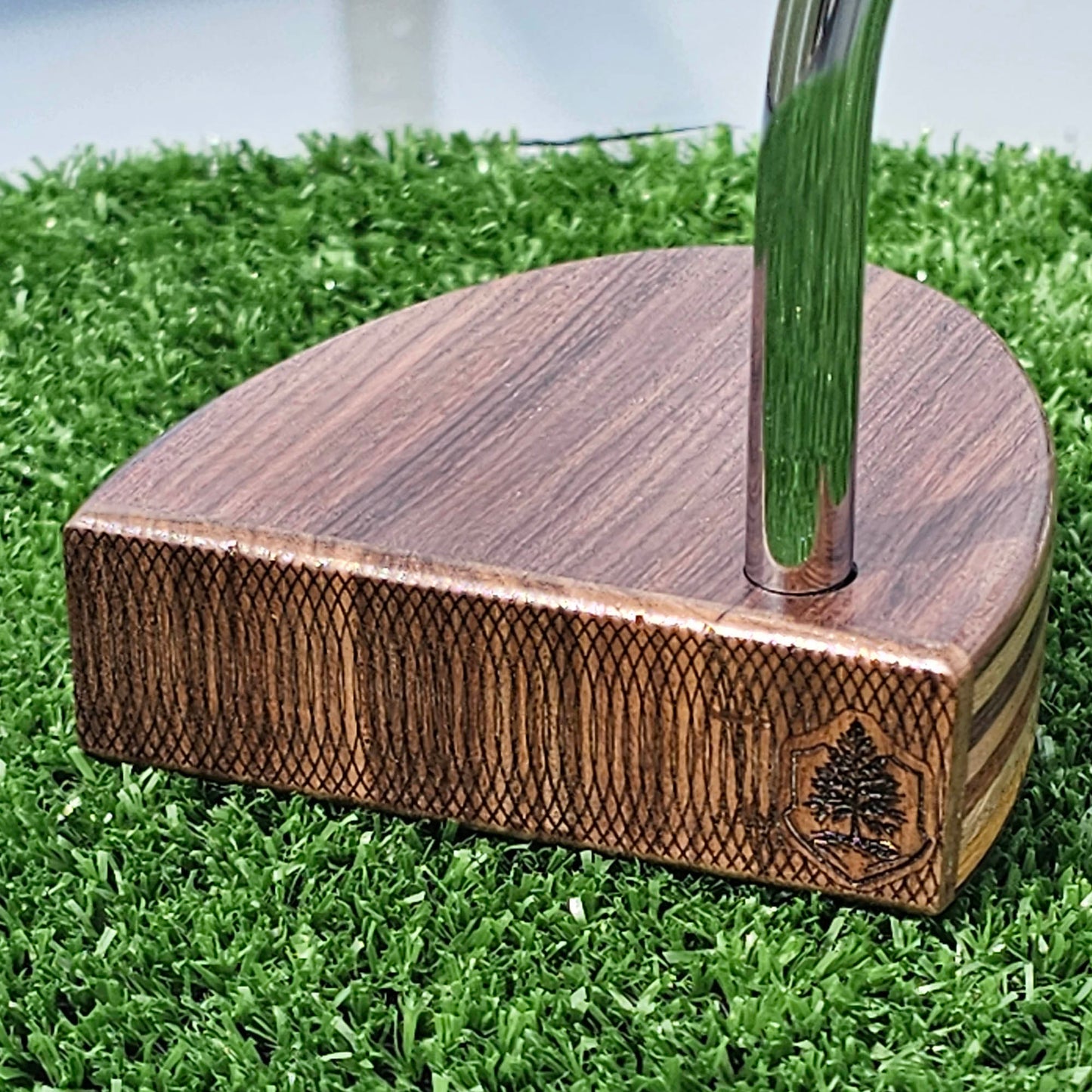 Bolivian Rosewood with layered body wood blank putter for custom engraving