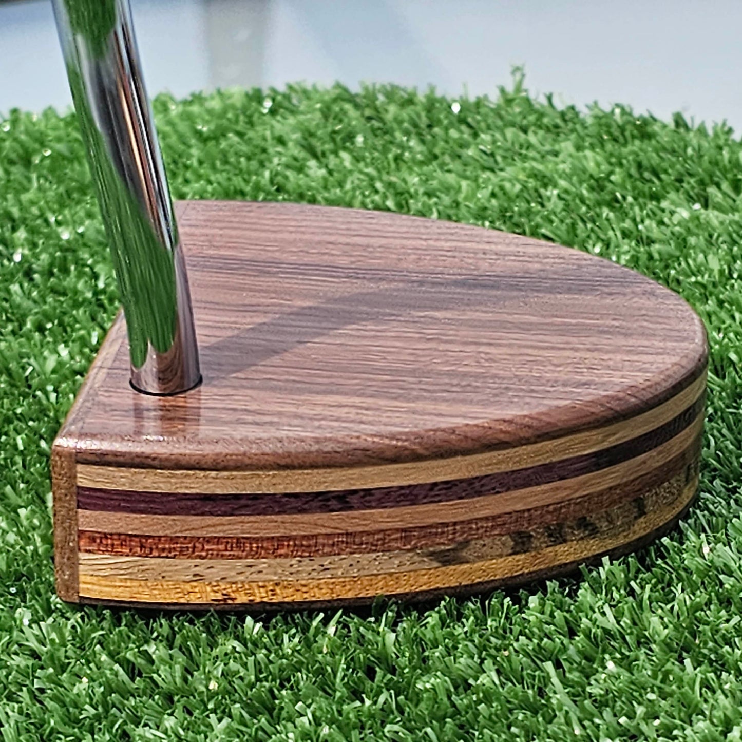 Bolivian Rosewood with layered body wood blank putter for custom engraving