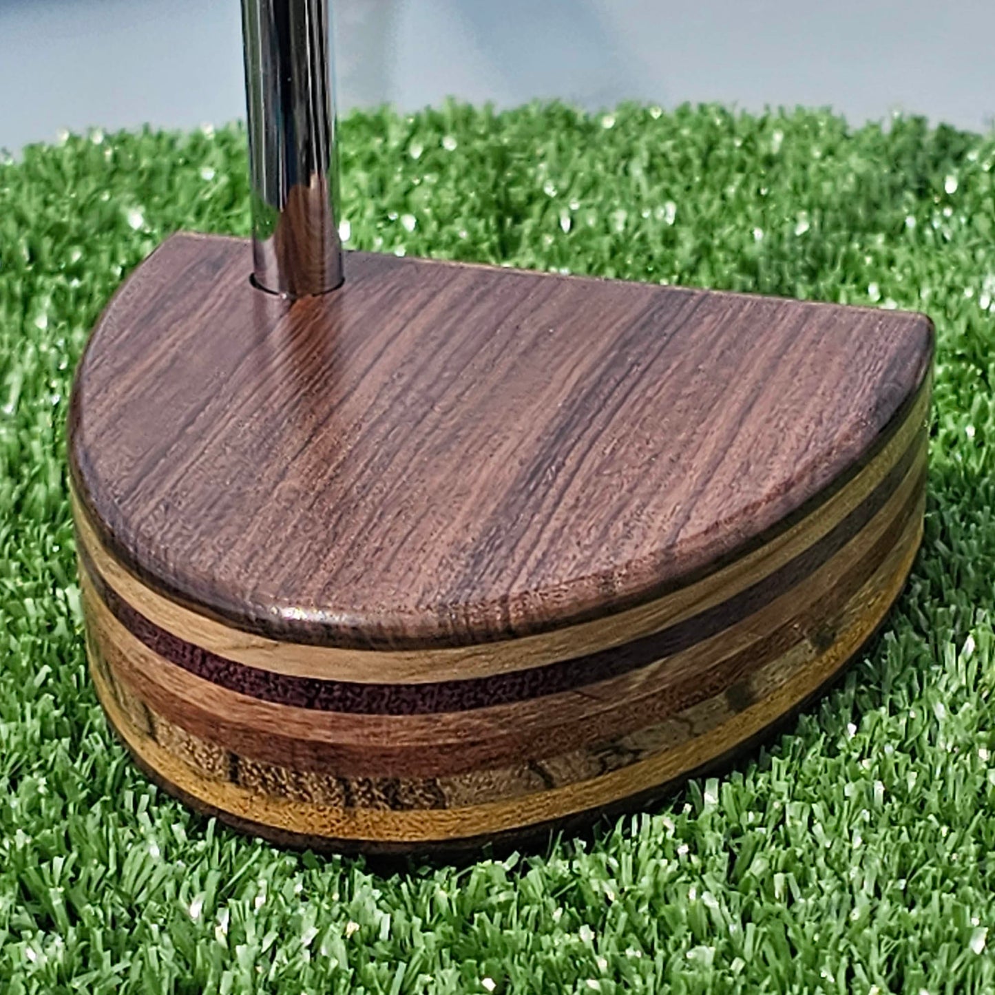 Bolivian Rosewood with layered body wood blank putter for custom engraving