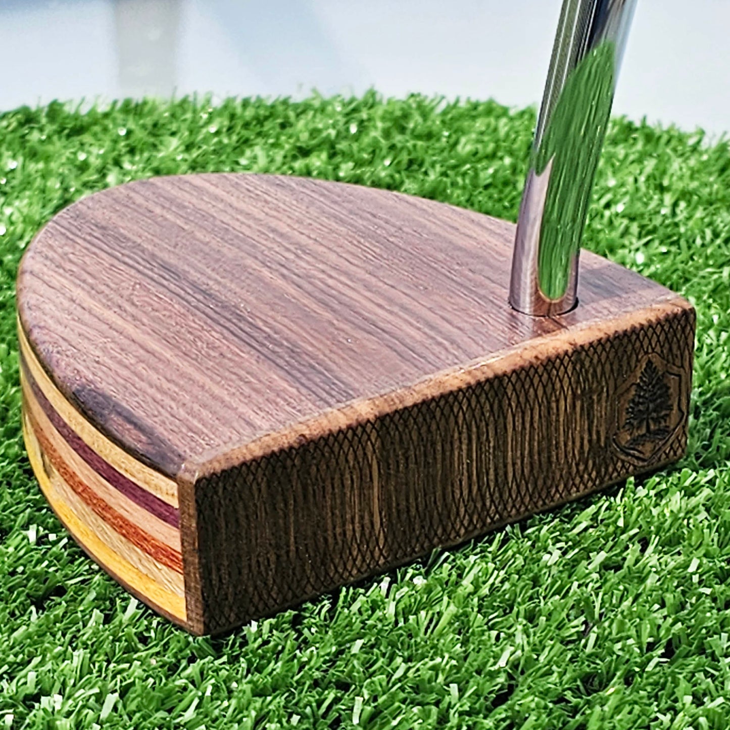 Bolivian Rosewood with layered body wood blank putter for custom engraving