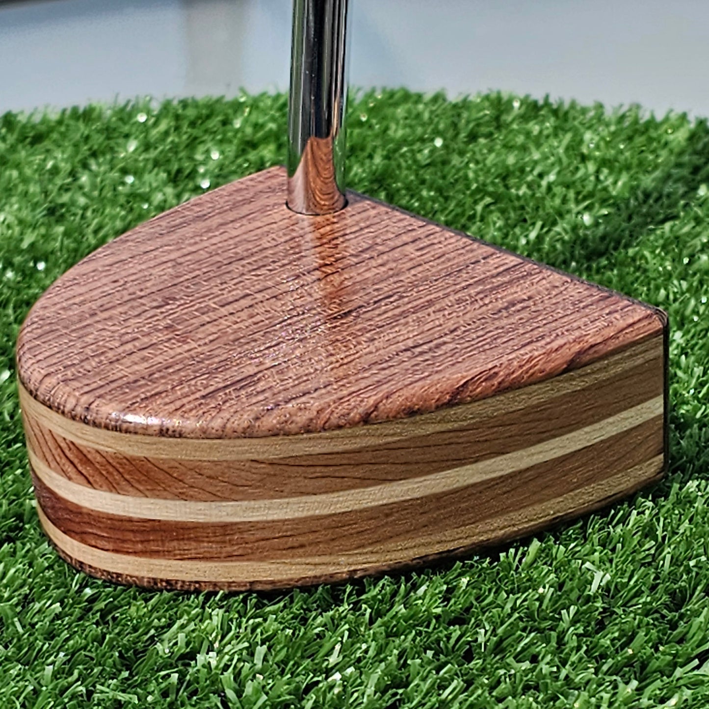 Babinga and Wenge wood with layered wood body wood blank putter for custom engraving